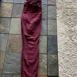 maroon jeans